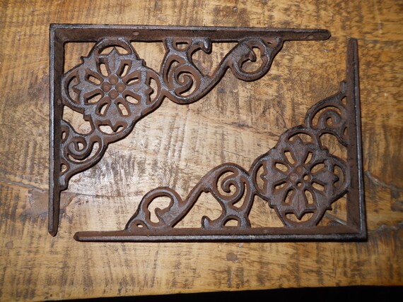 12 Cast Iron Antique Style Web Brackets Garden Braces Shelf Bracket