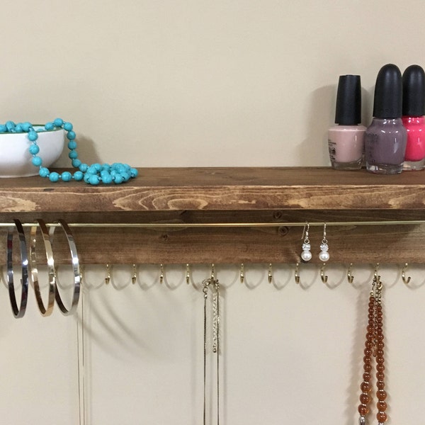 Jewelry Organizer - Jewelry Shelf - Jewelry Display - - Wall Jewelry Holder - Jewelry Organization - Jewelry Storage