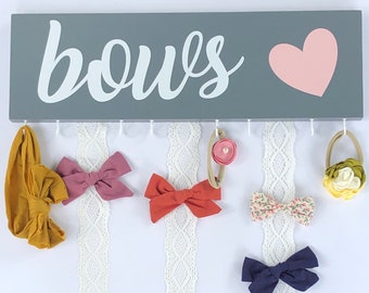 Hair Bow and Headband Organizer – Baby Girl Nursery Decor