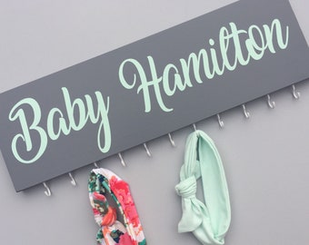 Personalized Headband Holder – Baby Girl Nursery Organizer
