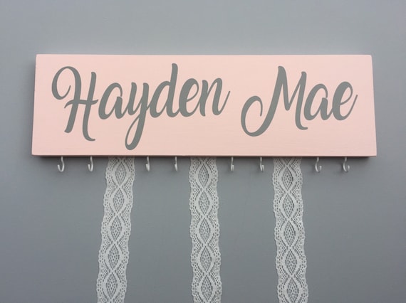 Personalized Bow & Headband Holder Hair Bow Hanger Headband Holder