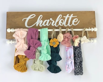 Custom Double Rod Headband Holder – Personalized Nursery Decor