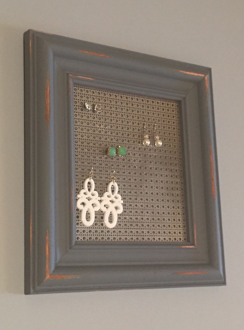 Rustic Earring Holder Jewelry Frame Display Image 0