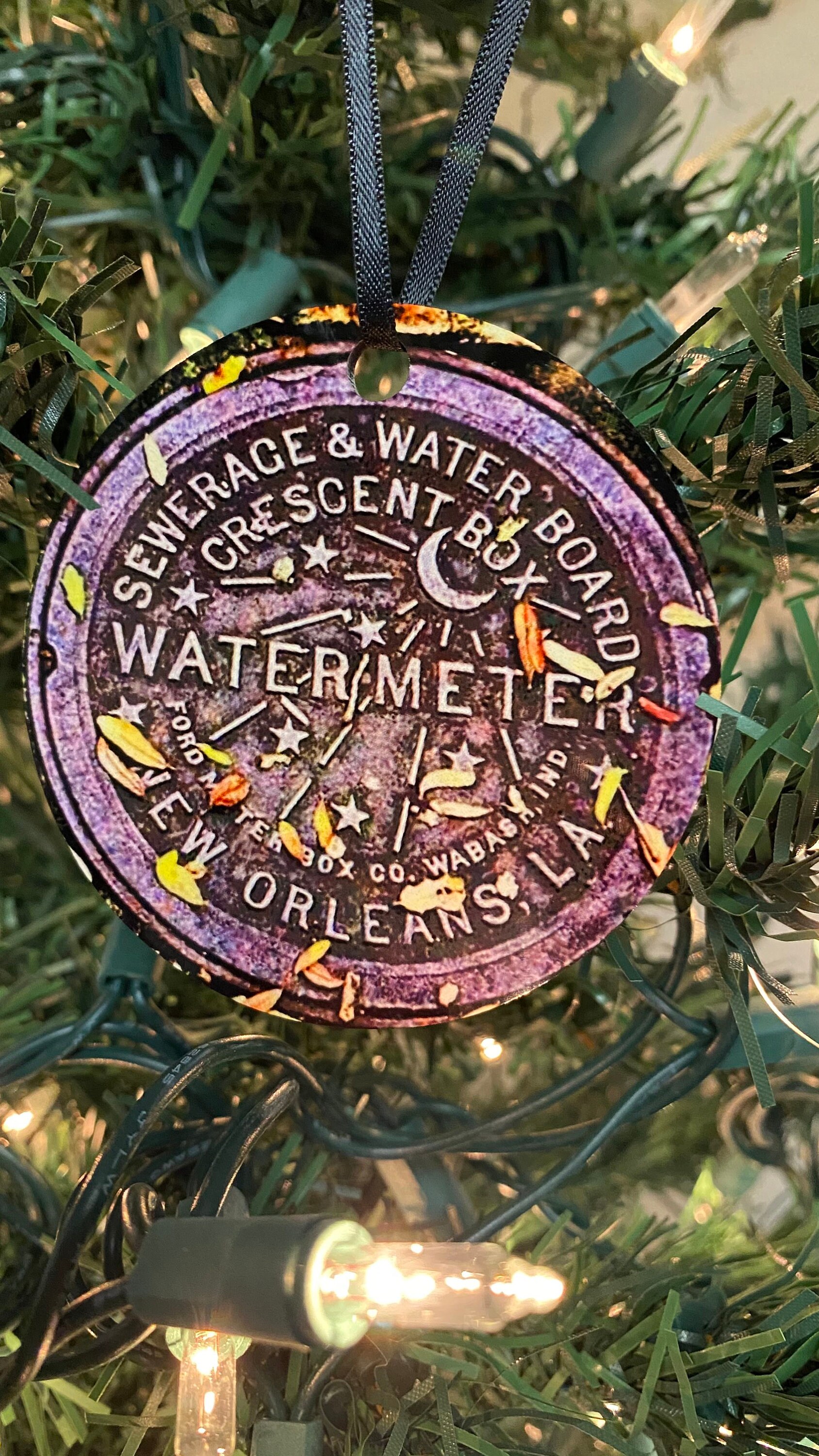 Water Meter, Mardi Gras Ornament, New Orleans Water Meter Ornament, Christmas Ornament, New Orleans keepsake,