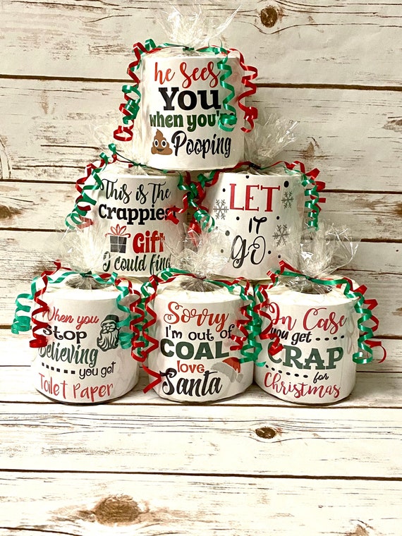 Christmas Toilet Paper, Gag Gift, Funny Gag Gift, Adult Christmas Gift,  Unique Christmas Gift, Secret Santa, White Elephant, Co Worker. 