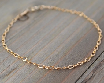Gold Chain Bracelet, Minimalist Everyday Layering Bracelet For Her