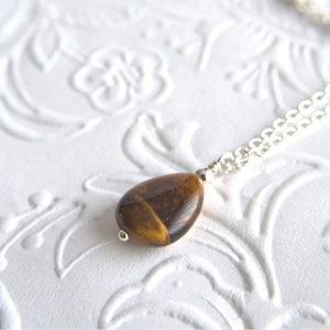 Tiger&#39;s Eye Necklace, Thoughtful Gifts for Her, Tiger&#39;s Eye Jewelry, Empath Protection Necklaces For Women