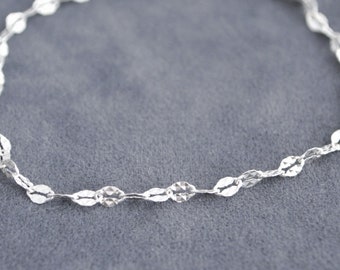 Sterling Silver Chain Bracelet, Silver Anklet
