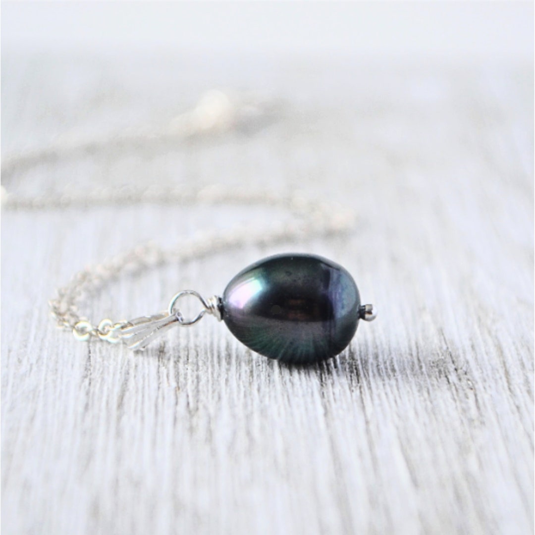 ネックレス・ペンダント JOHO year and month necklace black pearl Black Pearl Necklace, June Birthstone Jewelry, 3rd & 30th