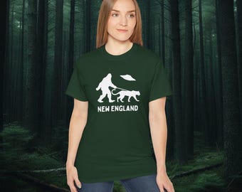 Bigfoot Mountain Lion UFO New England Tee
