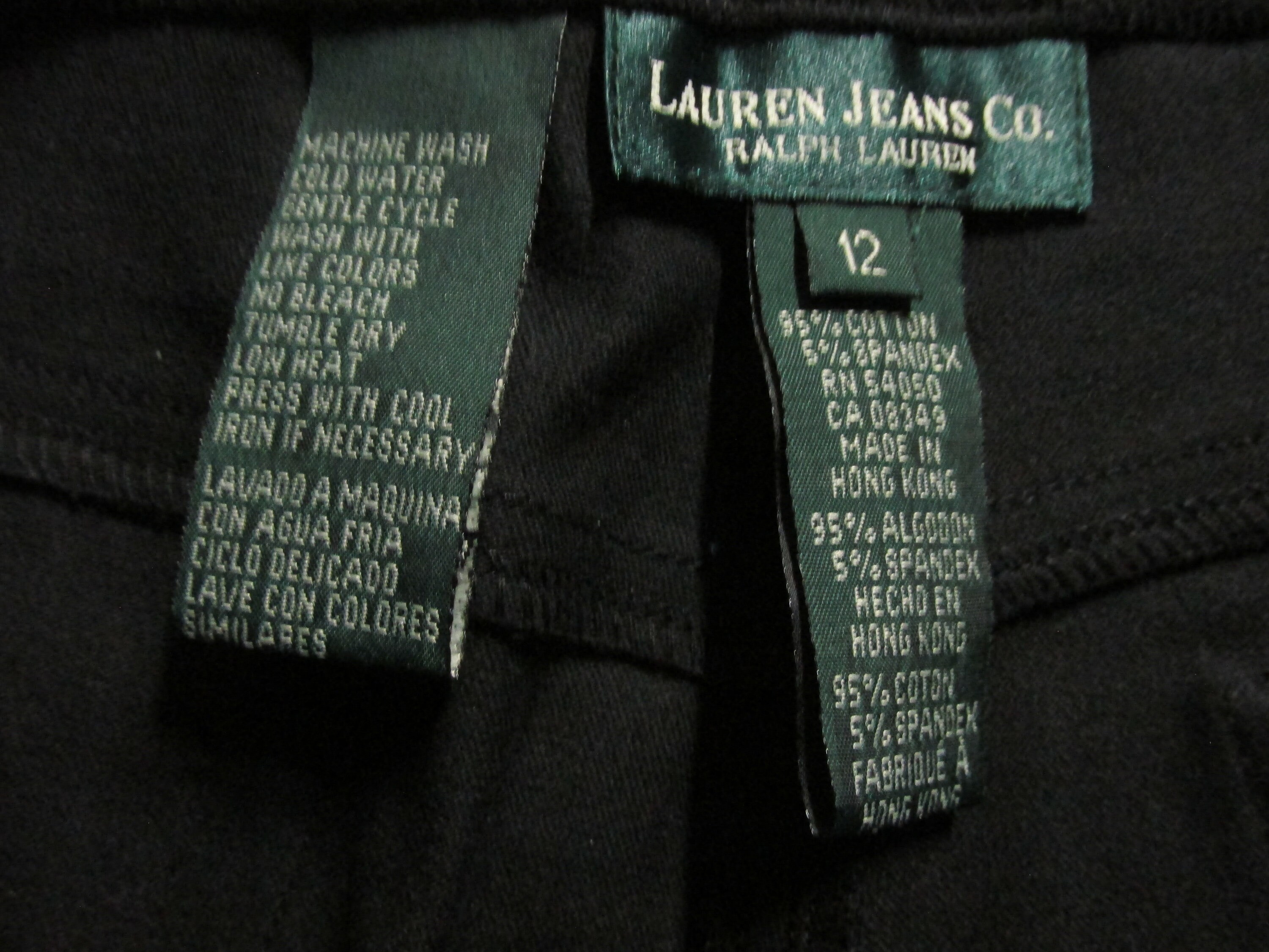 Vintage 1990's Ralph Lauren Jeans Co. Black Stretch Denim - Etsy