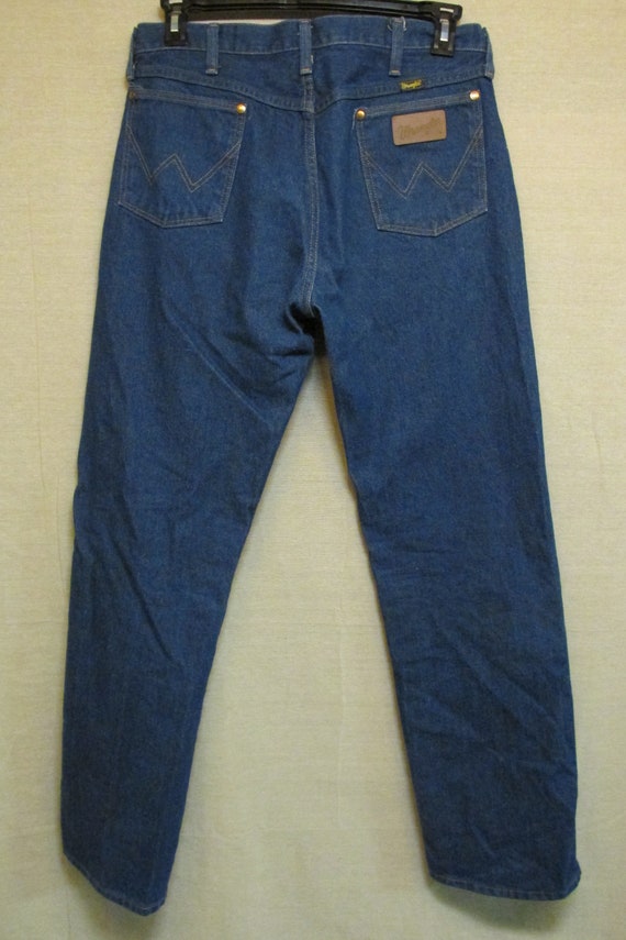 Vintage 1980's Wrangler Dark Denim Straight Leg Jeans… - Gem