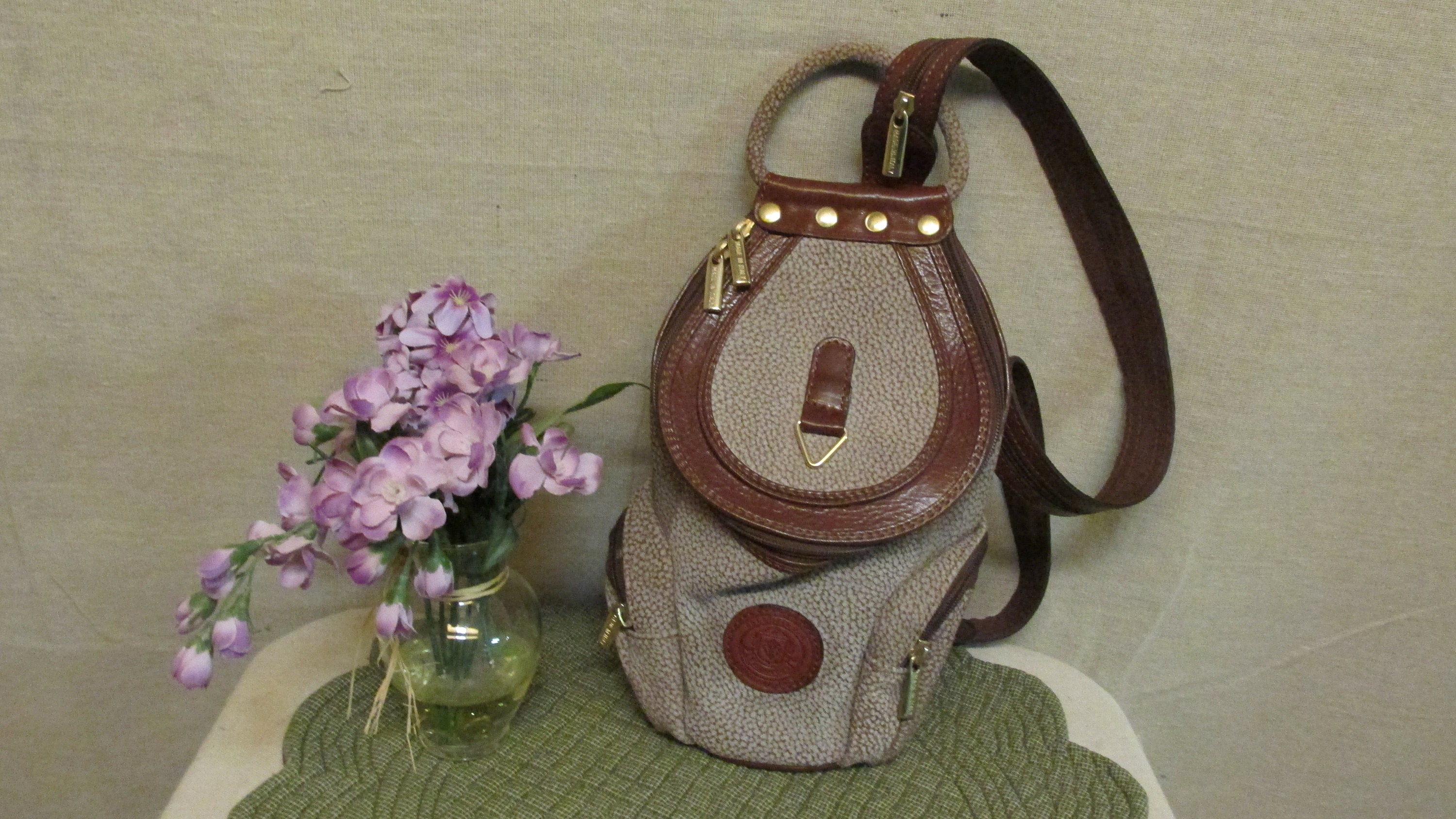 Vintage Valentino Di Paolo Backpack Bag beautiful soft leather