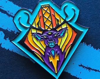 Buck Nasty Emaille Pin Drittes Auge Chakra Buck Reh Bay Brücke sf