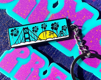 Golden Gate Bridge Aloha enamel pin // keychain