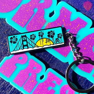 Golden Gate Bridge Aloha enamel pin // keychain