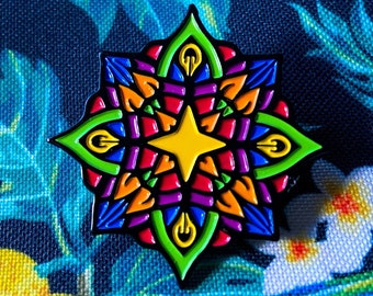 Parol + Mandala der Fruchtbarkeit linglingo Emaille-Pin