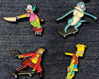 Treehouse of Horror skate edition enamel pins {ModernCholo}