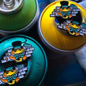 Grey Bricks enamel pin