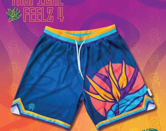 Tropisches Feelz Vol. 4: Paradiesvogel Basketball Netz Shorts