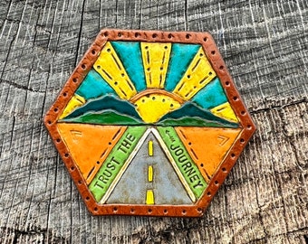 Trust The Journey - Sew-On Leather Patch