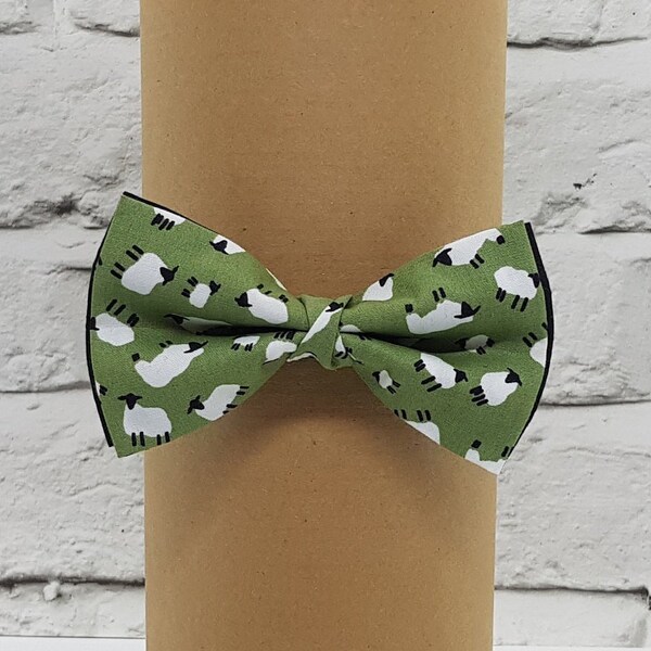 Sheep bow tie, Mens Bow tie, Bow Ties For Men, Green Bow tie, animal bow tie