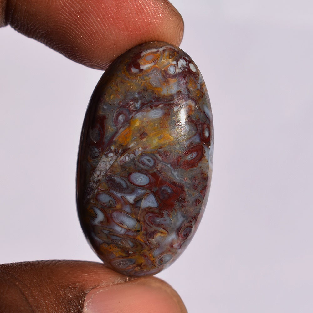 31.7 Ct Natural Red Plume Agate Gemstone Red Plume Agate Etsy