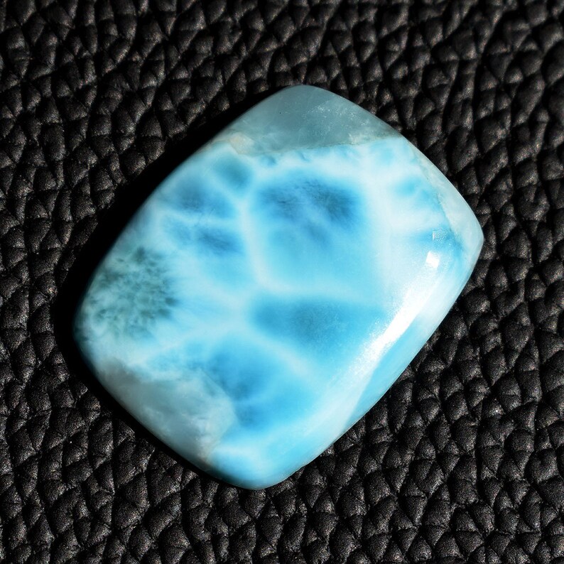 34.78 Ct Natural Dominican Larimar Gemstone Blue Pectolite Larimar Cabochon Jewelry Making Larimar Gemstone 28x22x5 MM AM524