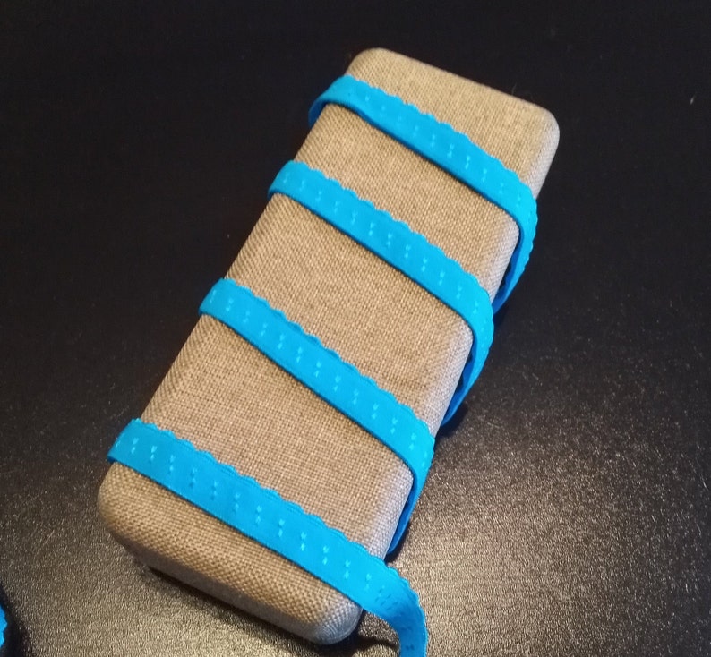 Folding gum in turquoise ornamental gum rubber underwear disposable gum decorated with bow edge elastic single band 0.95EURMeter laundry gum