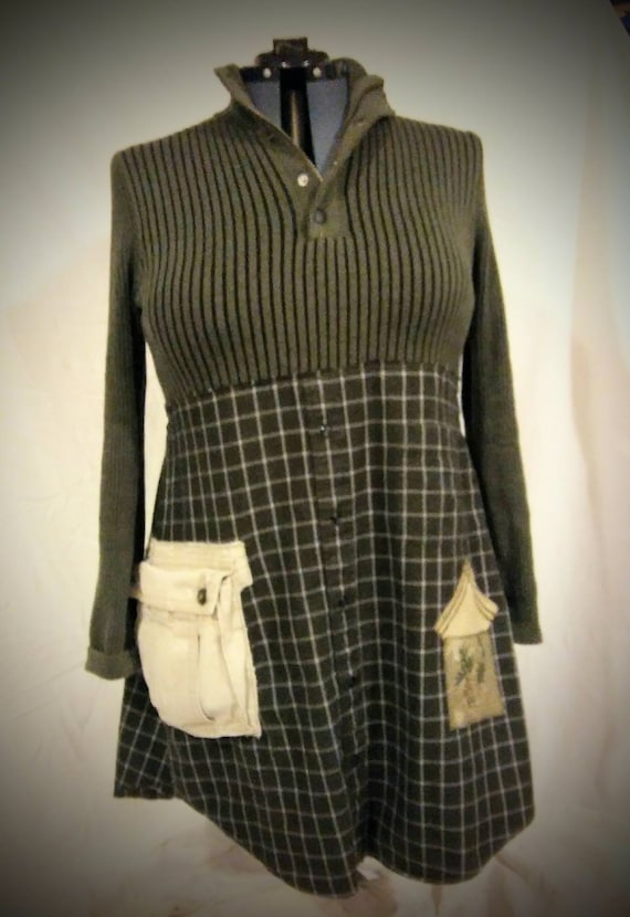 flannel sweater dress