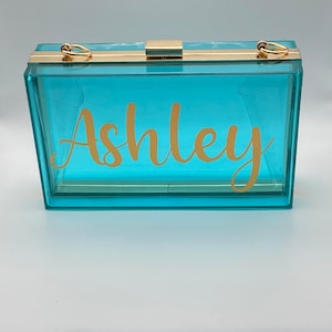 Custom Name Acrylic Clutch
