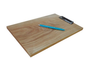 Clipboard - drawing board for Din 4 - wood oak, wooden clipboard, 33 cm x 24 cm x 1.4 cm