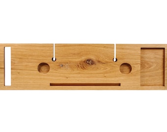 Oak bathtub tray, bathtub shelf, shelf for the bathtub - oak board 3 cm thick, lengths 75 cm, 85 cm and 95 cm - custom size