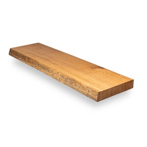 Wall shelf / shelf board / wall board with tree edge made of solid oak