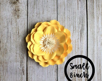 SVG Small Marbella Flower Template - Paper Flower SVG Digital Template - 8 inch Paper Flower SVG