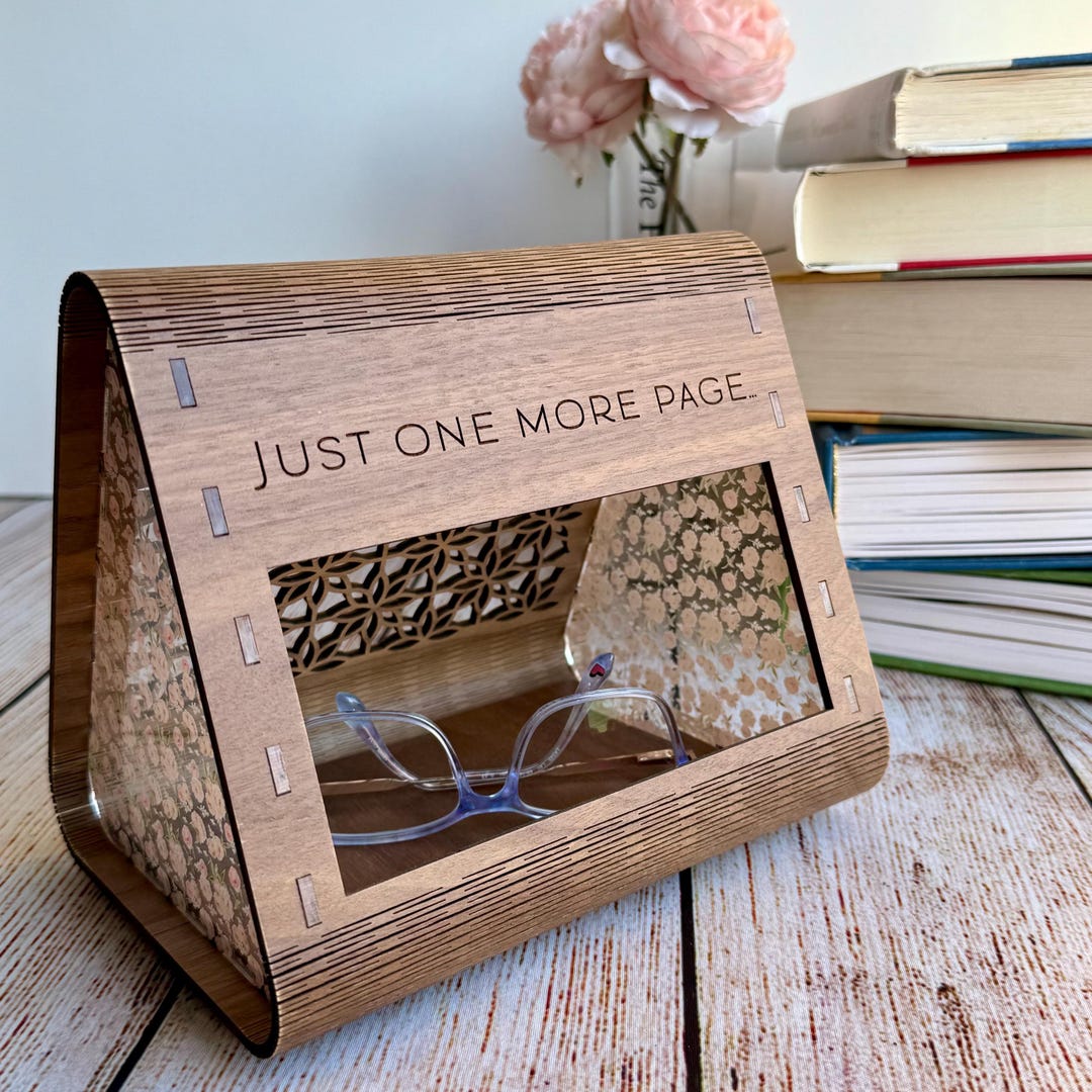 Custom Book Holder Stand, Book Nook Gift for Readers, Nightstand Caddy ...