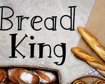 Bread King Font Duo, Hollow Font, Solid Font, Filled In Font, Inline Font, Cricut Font, Silhouette Font, Craft Font, Boy Font, Fun, OTF, TTF