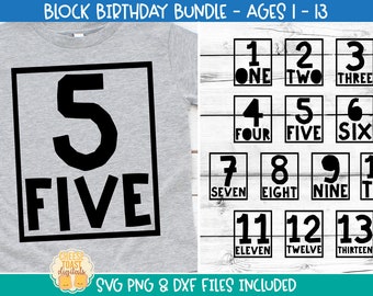 Birthday SVG Bundle, Birthday Boy Svg, Birthday Svg, Birthday Shirt Svg, 1-13, Toddler Svg, Svg Files, Svg for Cricut, Svg for Silhouette