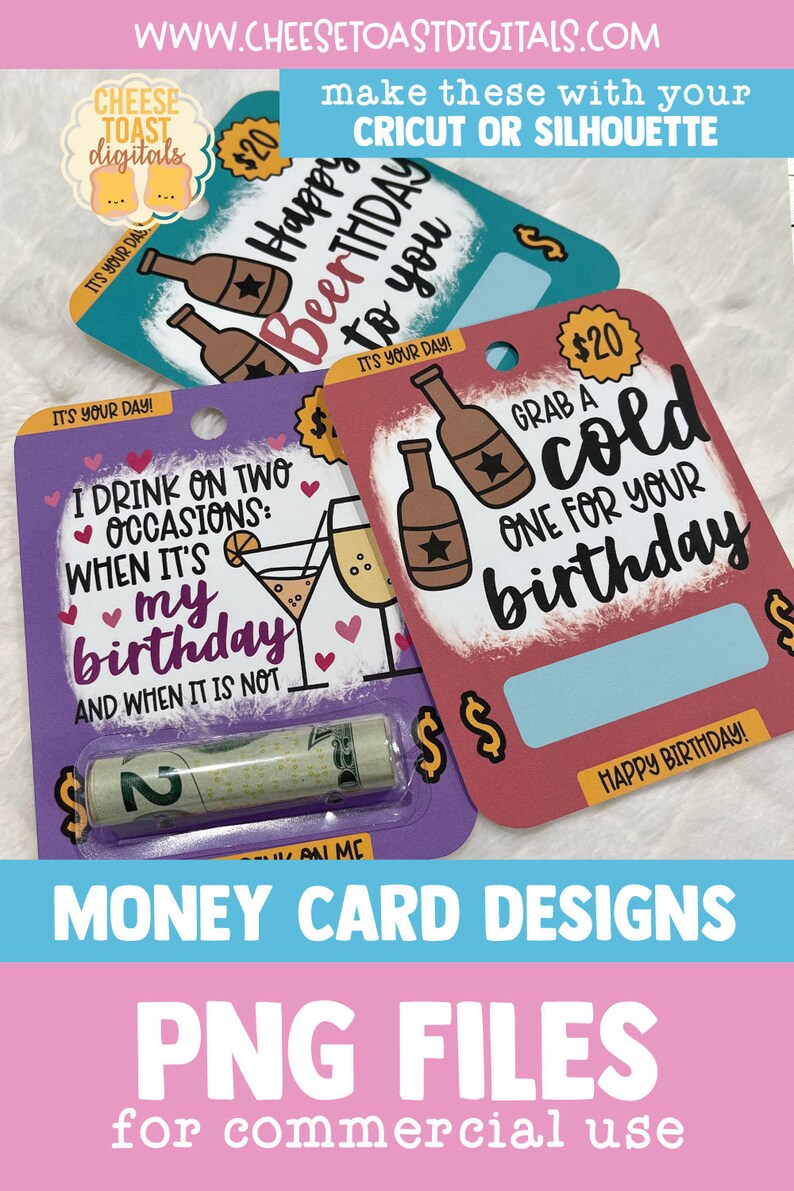 Printable Birthday Card Money Card Happy Birthday Beer - Etsy