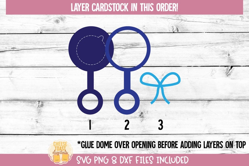 Baby Rattle Candy Dome SVG Candy Holder SVG Party Favor Etsy