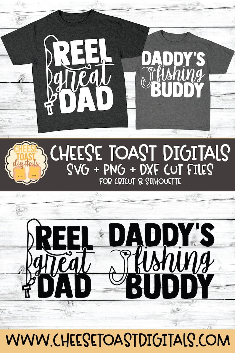 Download Reel Great Dad Daddy's Fishing Buddy SVG PNG DXF Cut | Etsy