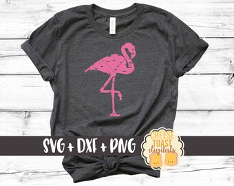 Flamingo SVG, Grunge Svg, Distressed Svg, Flamingo Clip Art, Cut File, Kid Svg, Toddler Svg, Hand Drawn Svg, DXF, Svg for Cricut, Silhouette