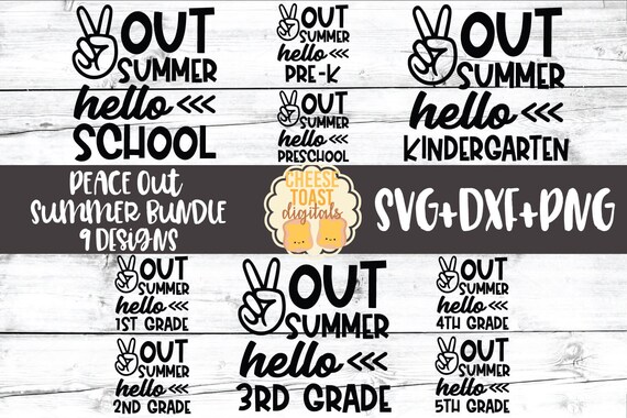 Download Peace Out Summer Hello School Svg Bundle Peace Out Back To Etsy