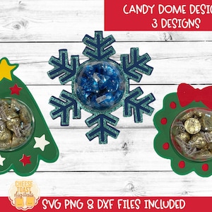 Christmas Candy Dome SVG Bundle, Candy Ornaments SVG, Party Favor, Nikolaussocke, Candy Halter, Weihnachtsgeschenk, Cricut, Silhouette