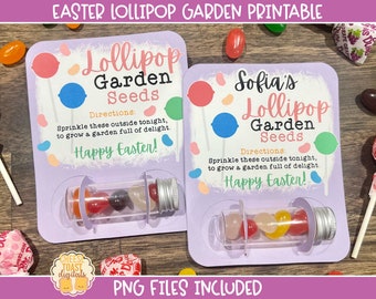 Lollipop Garden Card PNG, Easter Printable PNG File, Easter Card, Easter Magic, DIY, Print-Then-Cut, Cricut, Silhouette