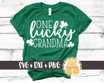 One Lucky Grandma Svg, St. Patrick's Day Svg, Shamrock Svg, Grandma Svg, St. Patty's Svg, Svg Files, Cut File, Svg for Cricut, Silhouette