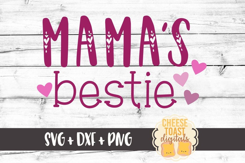 Download Mama's Bestie Svg Valentine's Day Svg Girl's | Etsy
