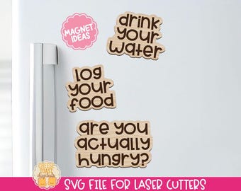 Kitchen Magnet SVG, Laser Magnet File, Laser Cut Files, Funny Kitchen Sayings, Fridge Magnets, Kitchen Laser SVG, Diet, Wood Magnet Designs