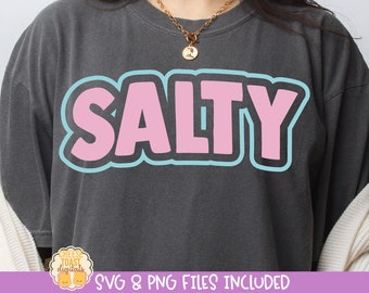 Salty SVG, Salty Png, Summer SVG, Beach Svg, Summer PNG, Retro Png, Trendy Summer Shirt Design, Retro Summer Svg, Summer Sublimation Designs