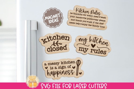 Kitchen Magnet SVG, Laser Magnet File, Laser Cut Files, Funny Kitchen Sayings, Fridge Magnets, Kitchen Laser SVG, Wood Magnet Designs